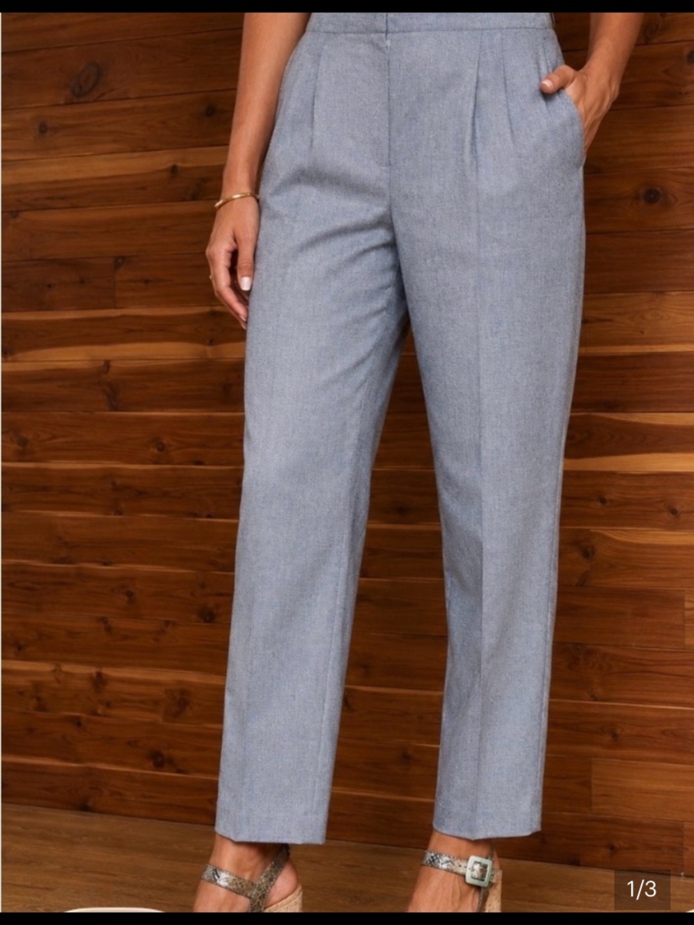 Zara Tailored Light Gray Womens Dress Pants
High Waisted